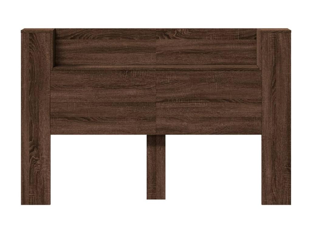 Brown Oak Wood Bed, 160 x 16.5 x 103.5 cm