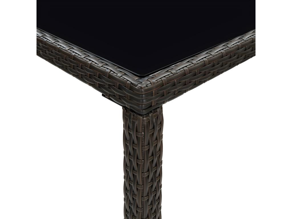 Brown Glass Table, 130 x 60 x 110 cm