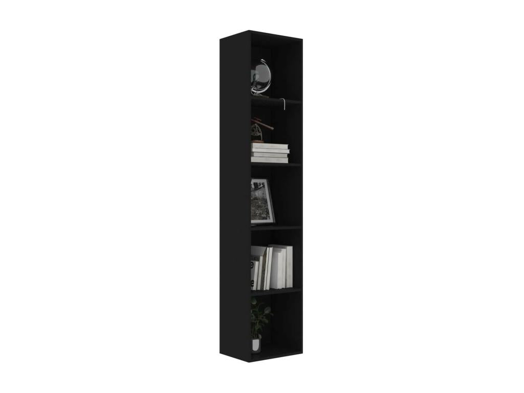 Black Bookcase, 40 x 30 x 189 cm