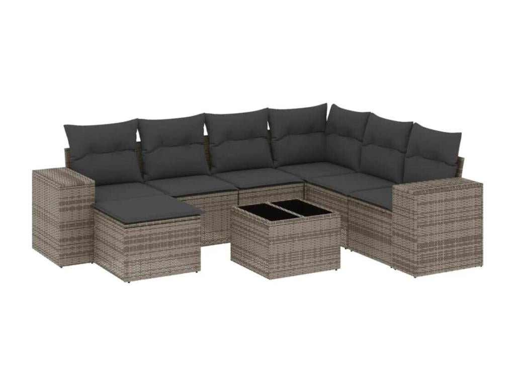 Gray Woven Resin Wicker Outdoor Furniture Set - dlz1766576012650