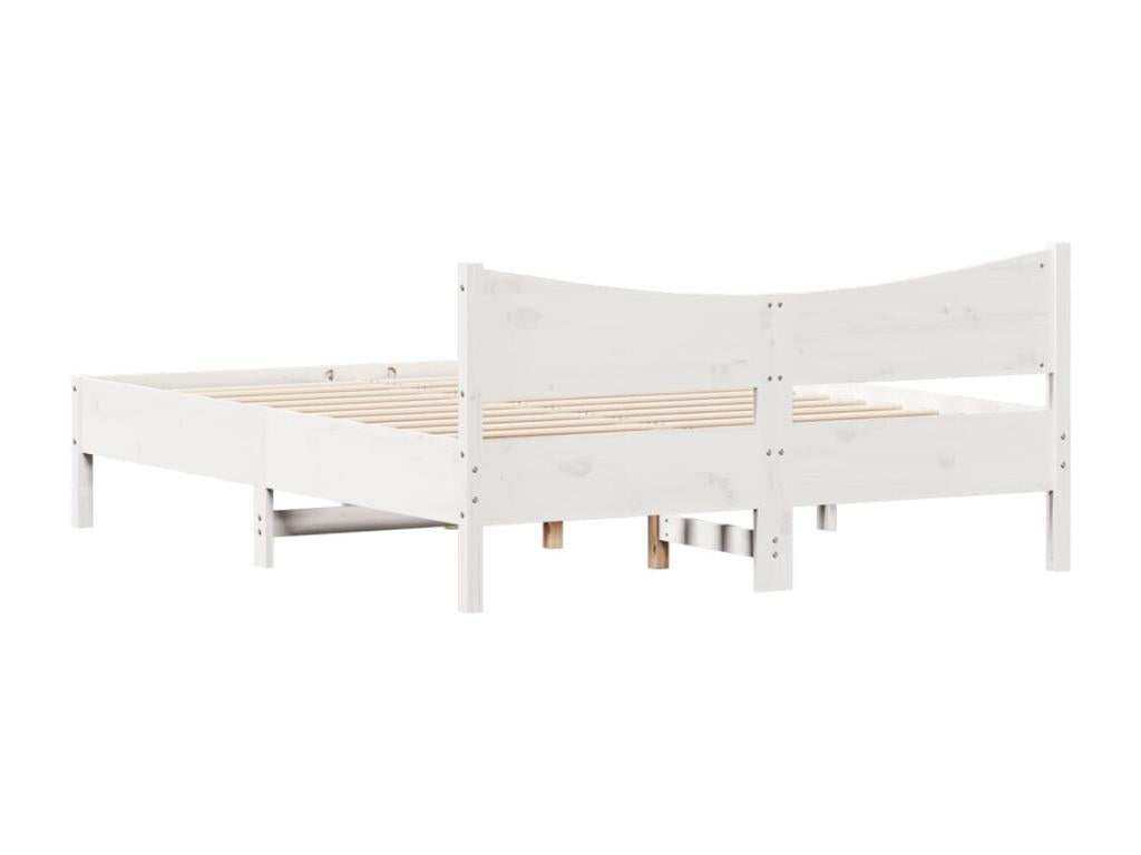 White Pine Wood Bed Frame, 150 x 200 cm