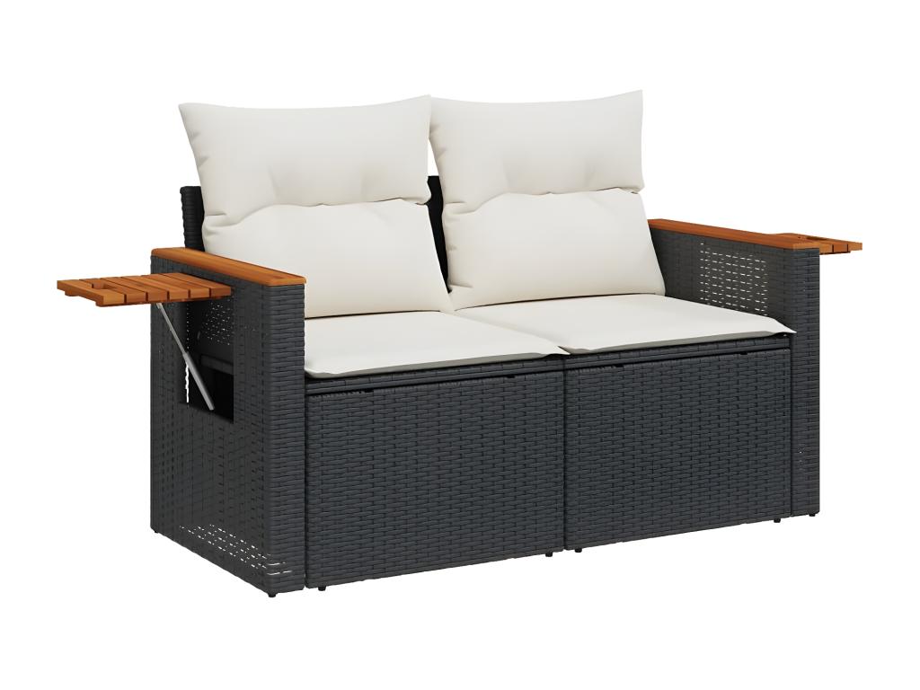 Black Woven Resin Wicker Outdoor Furniture Set - dlz1766575992214