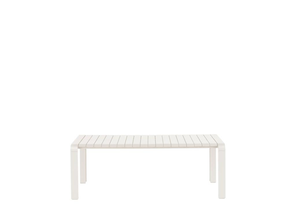 Beige Metal Bench, 129.5 x 45 cm