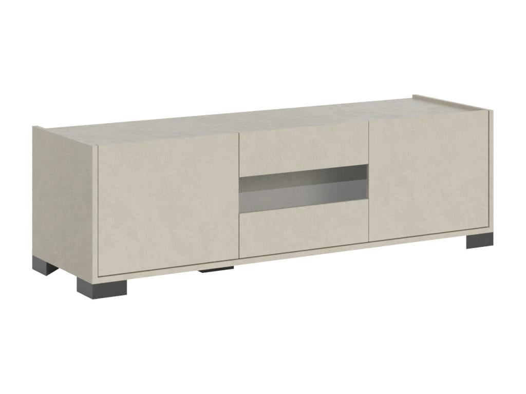 Gray TV Stand, 130 x 40 x 40 cm