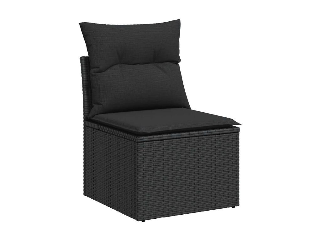 Black Woven Resin Wicker Outdoor Furniture Set - dlz1766575980351