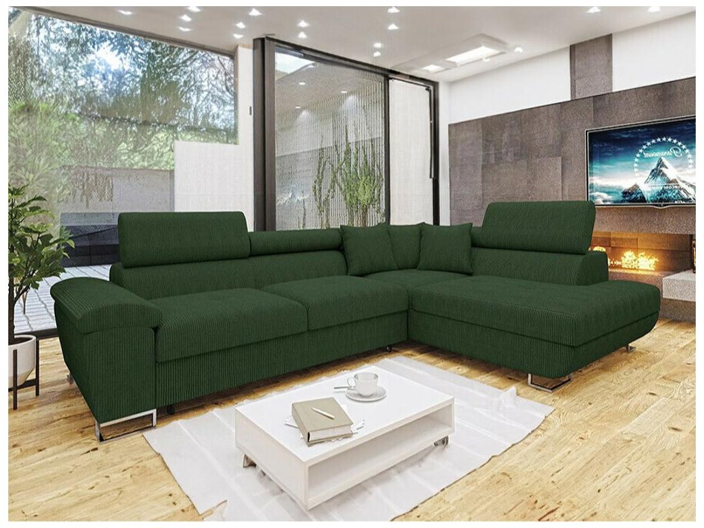 Green Sofa, 270 x 202 x 71 cm