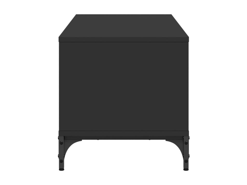 Black Engineered Wood TV Stand