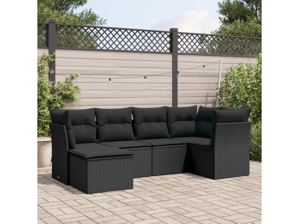 Black Woven Resin Wicker Outdoor Furniture Set - dlz1766576400464