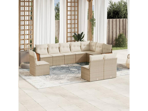 Beige Woven Resin Wicker Outdoor Furniture Set - dlz1766575960986
