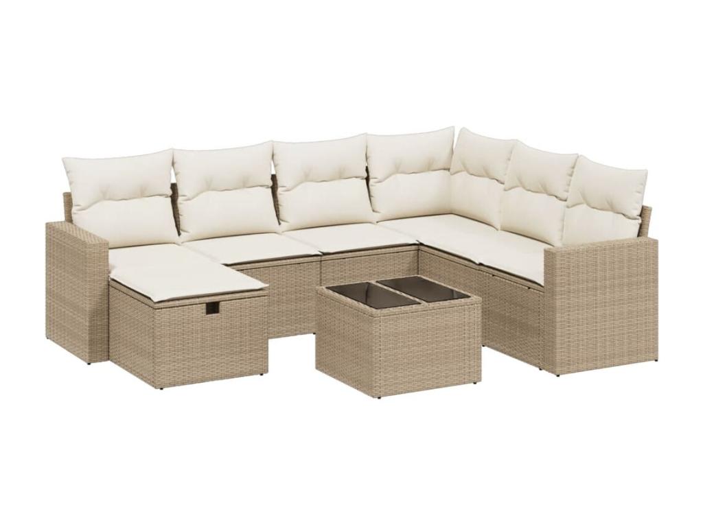 Beige Woven Resin Wicker Outdoor Furniture Set - dlz1766576283336