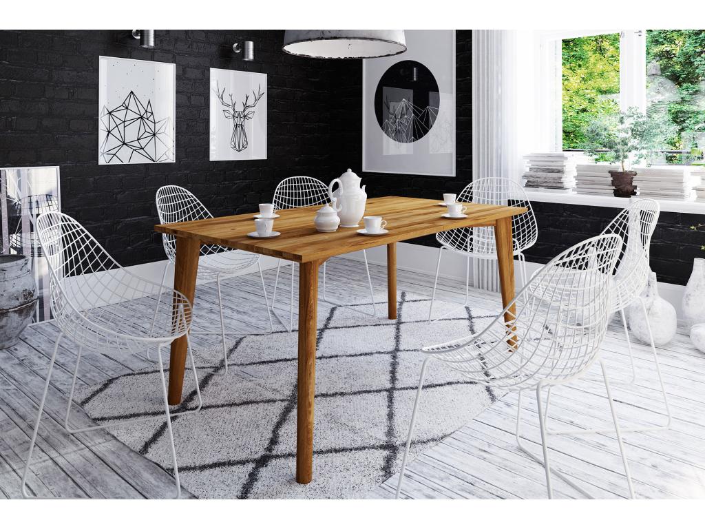 Natural Oak Wood Table, 80 x 170 cm