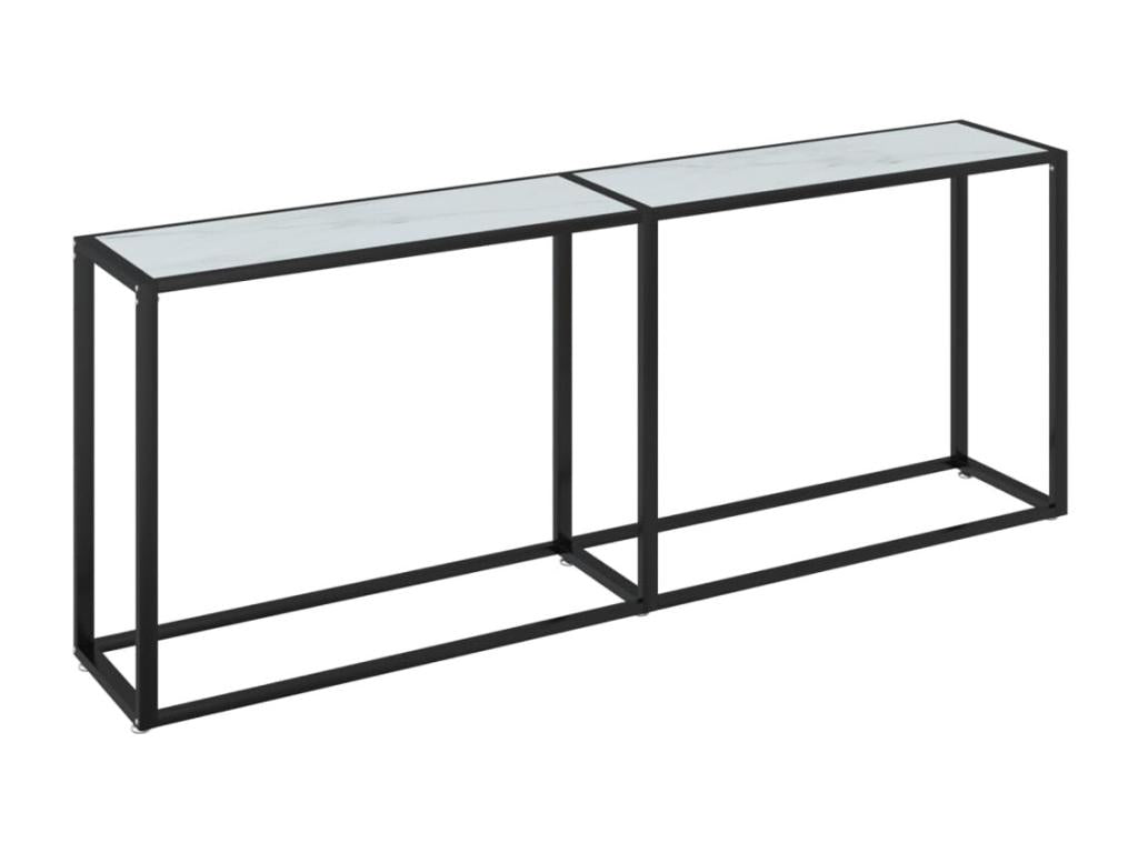White Glass Table, 200 x 35 x 75.5 cm