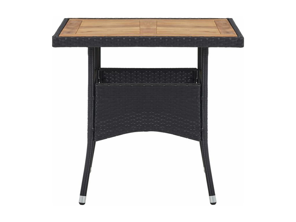 Black Woven Resin Wicker Table