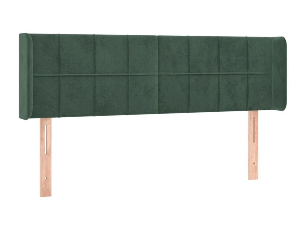 Green Velvet Bed, 147 x 16 x 78 cm