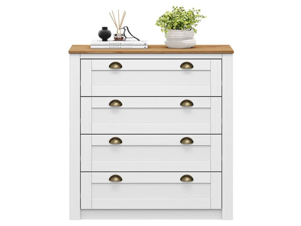White Solid Wood Dresser