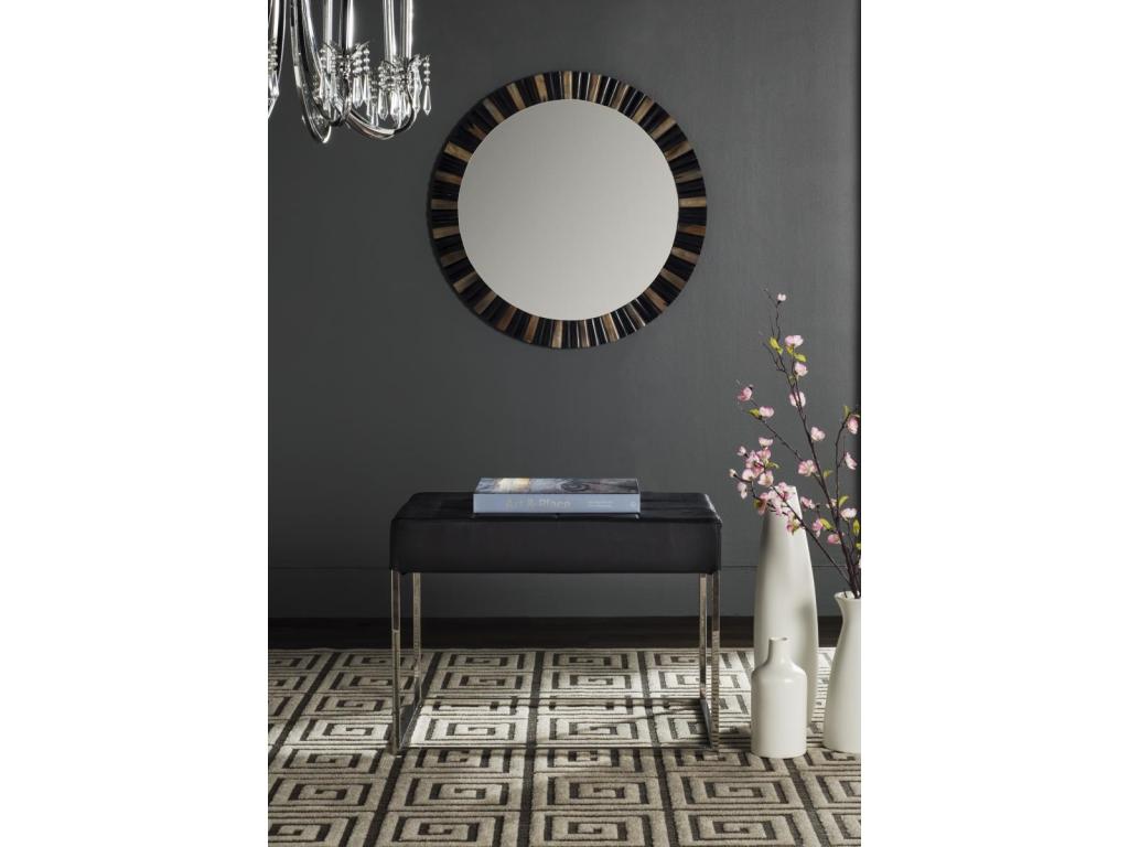 Black Ottoman, 46 x 64 x 48 cm