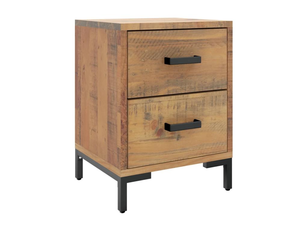 Brown Pine Wood Table, 36 x 30 x 45 cm