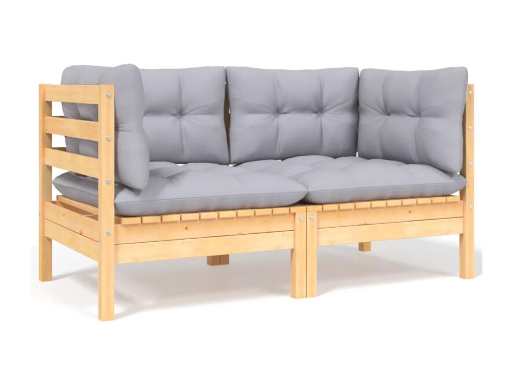 Gray Pine Wood Outdoor Furniture Set - dlz1766576210110