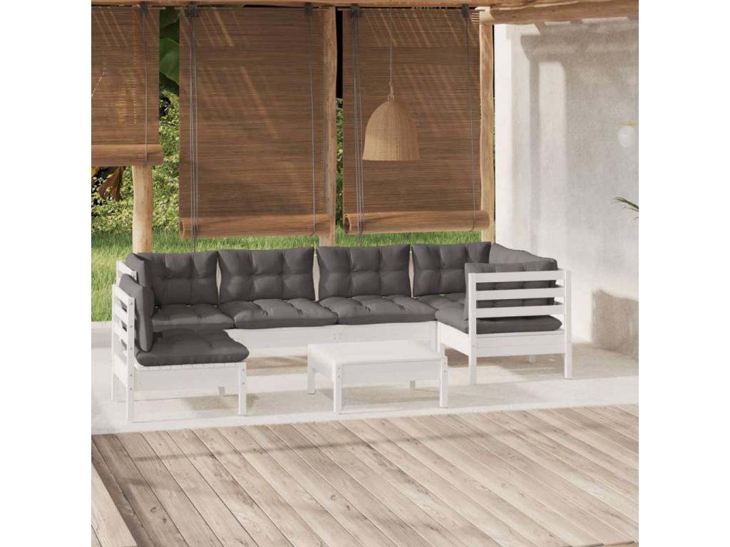 White Pine Wood Outdoor Furniture Set - dlz1766576115955