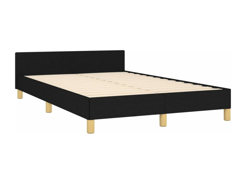 Black Fabric Bed Frame, 120 x 190 cm