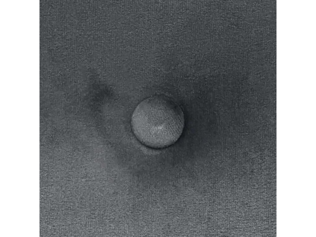 Gray Velvet Bed, 135 x 140 x 120 cm