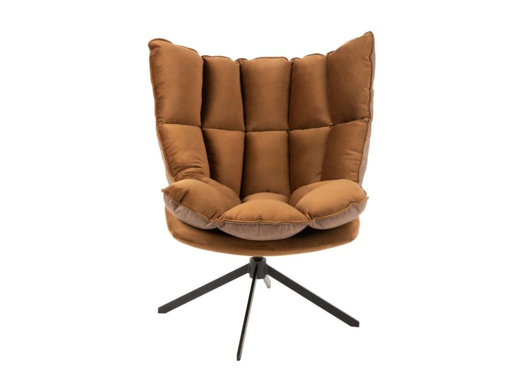 Brown Fabric Accent Chair