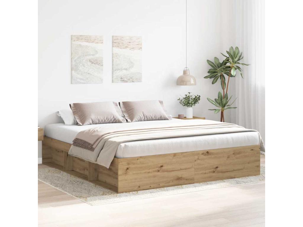 Brown Oak Wood Mattress, 200 x 200 cm