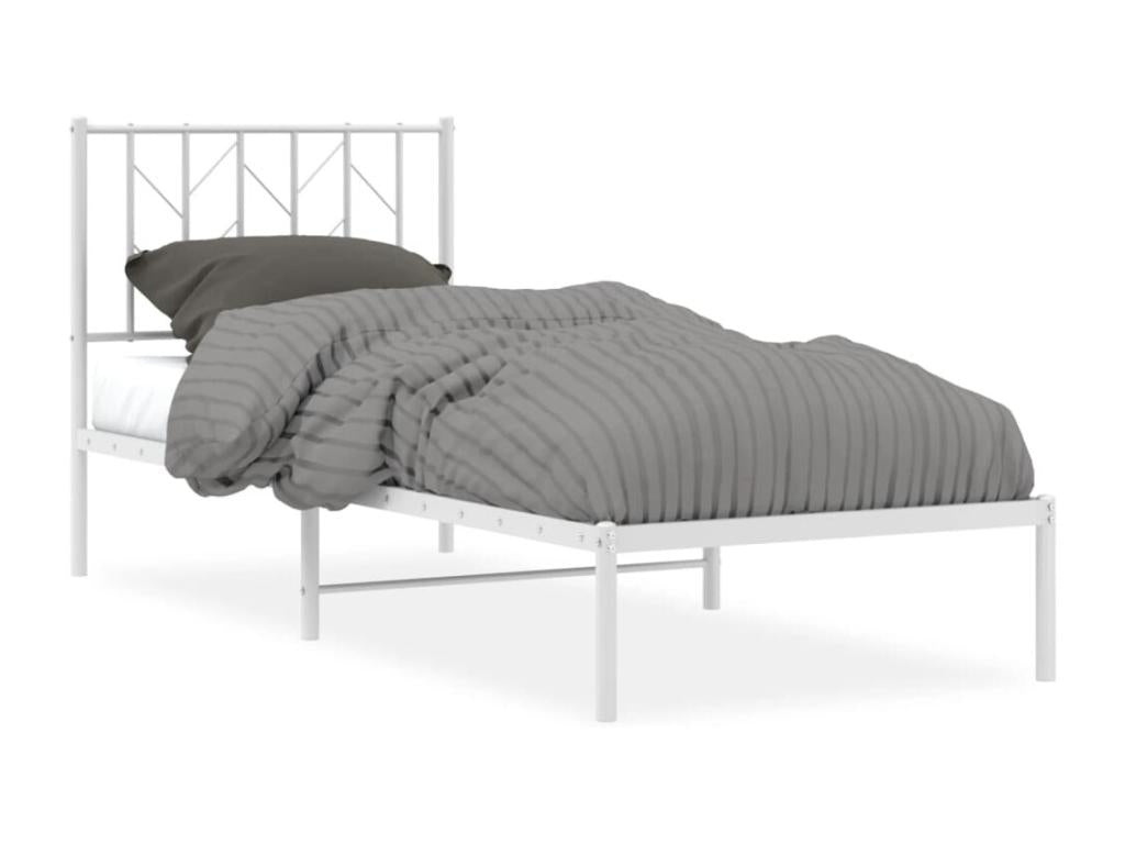 White Metal Bed Frame, 80 x 200 cm