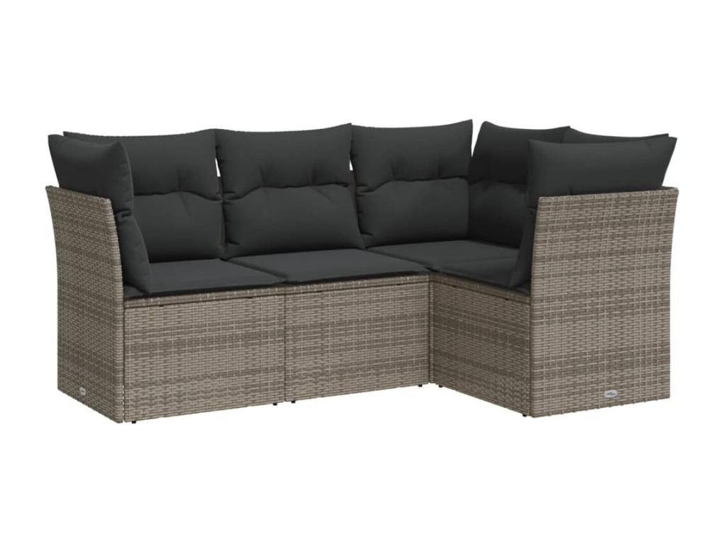 Gray Woven Resin Wicker Outdoor Furniture Set - dlz1766576254882