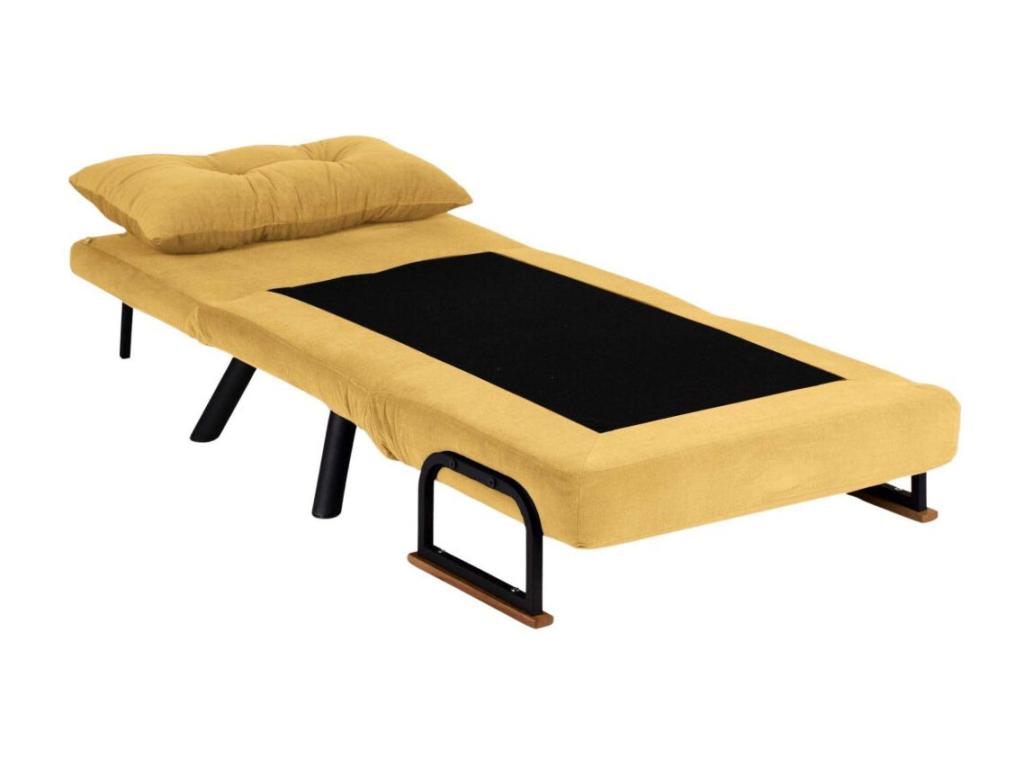 Yellow Fabric Sofa Bed