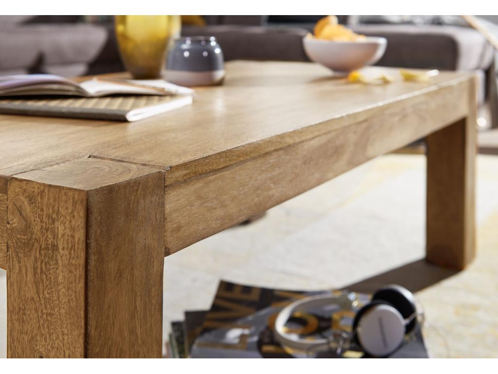 Brown Solid Wood Coffee Table, 110 x 40 x 60 cm