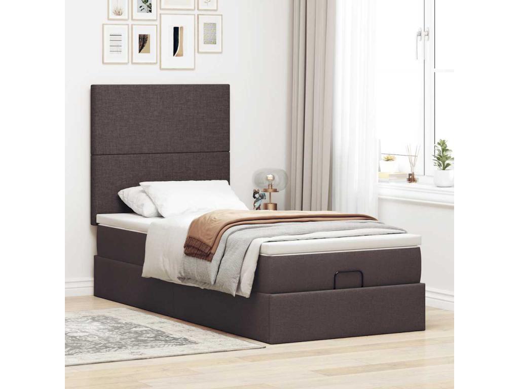 Brown Fabric Mattress, 100 x 200 cm