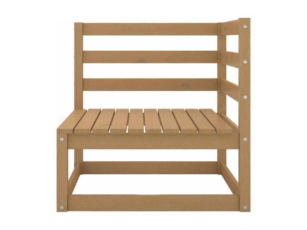 Brown Pine Wood Outdoor Furniture Set