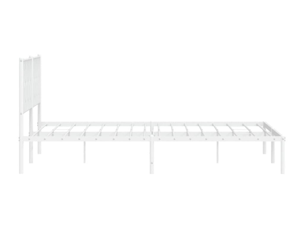 White Metal Bed Frame, 200 x 200 cm