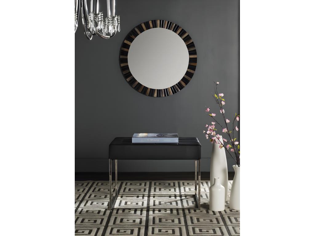 Black Ottoman, 46 x 64 x 48 cm