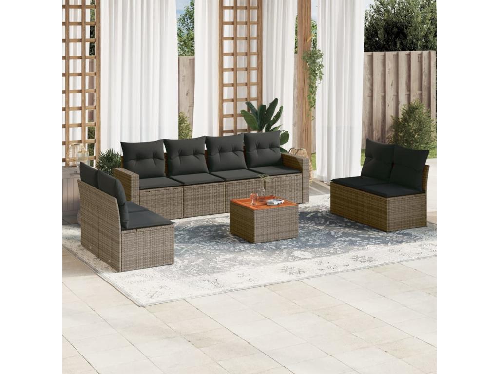 Gray Woven Resin Wicker Outdoor Furniture Set - dlz1766576096540