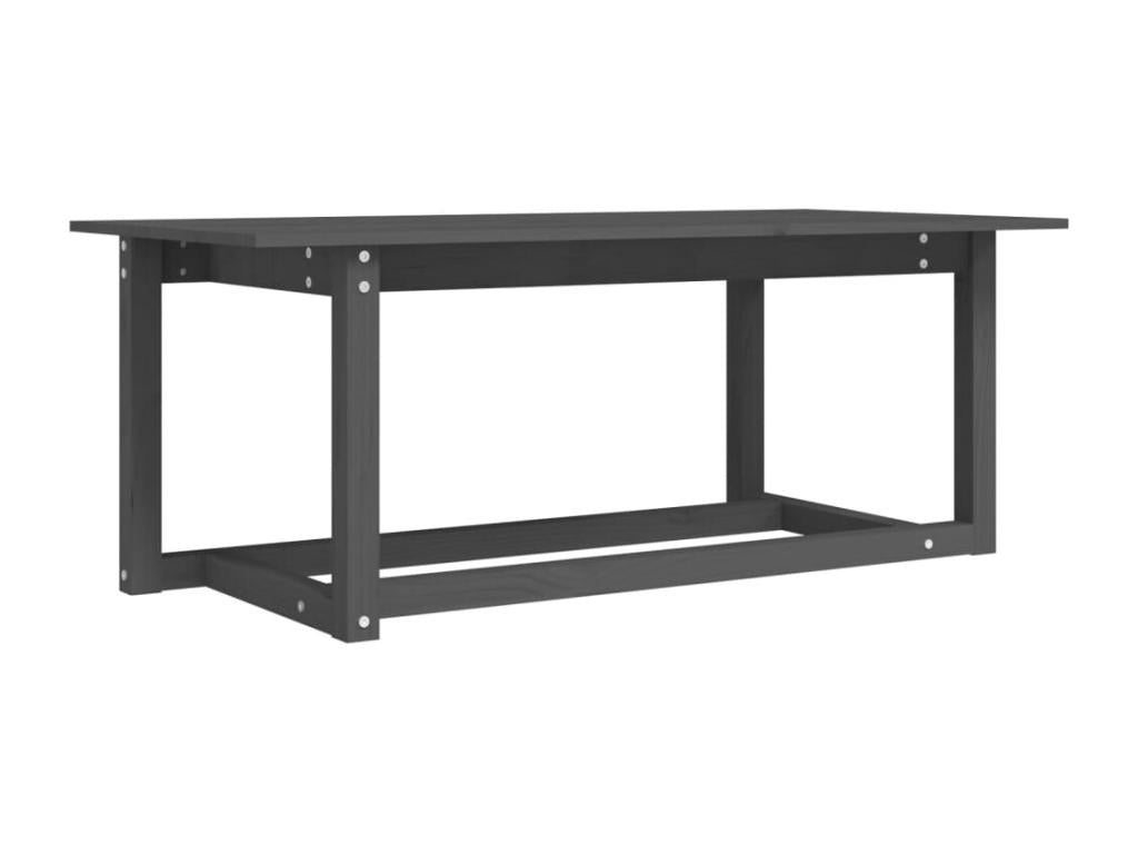 Gray Solid Wood Coffee Table, 110 x 55 x 45 cm