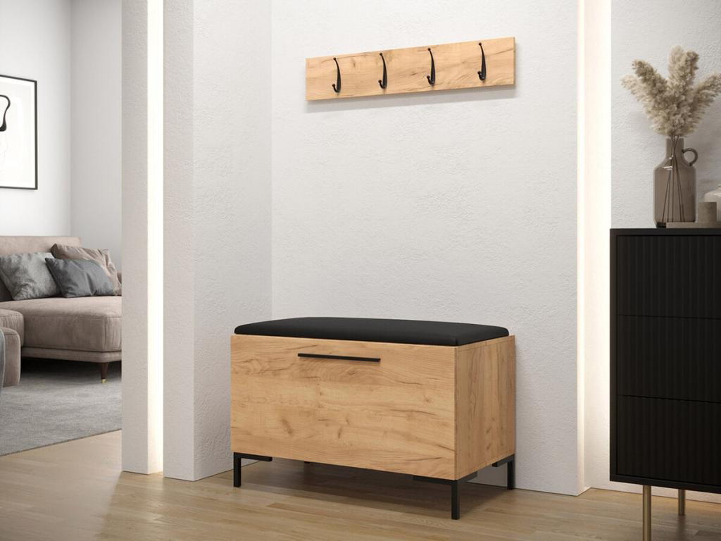 Black Oak Wood Home Furniture, 84 x 44 cm
