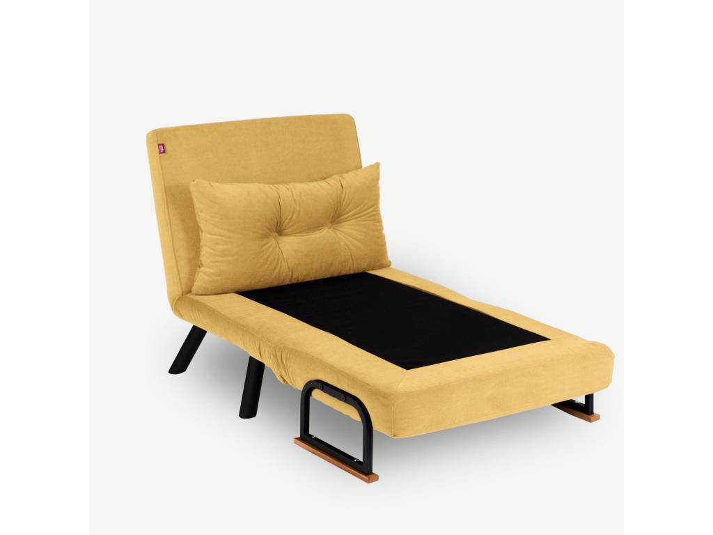 Yellow Fabric Sofa Bed