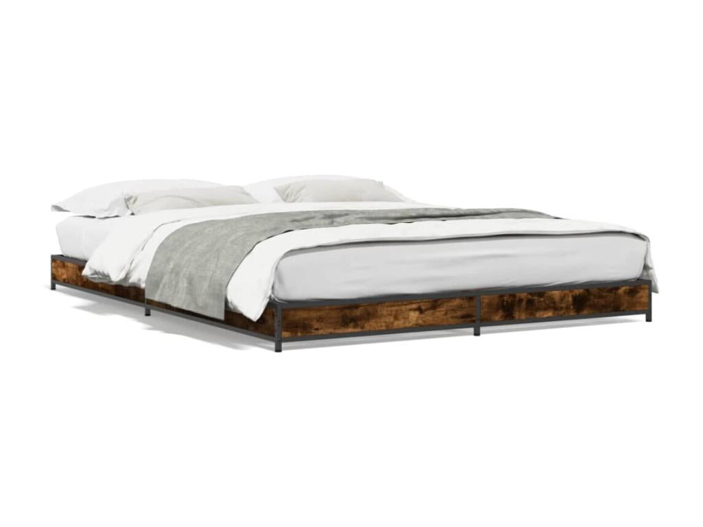 Brown Engineered Wood Bed Frame, 135 x 190 cm - dlz1766576317321